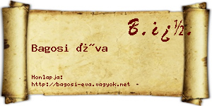 Bagosi Éva névjegykártya