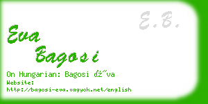 eva bagosi business card